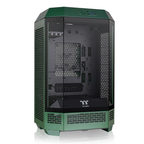 Thermaltake Tower 300 Micro-ATX Case with 2x140mm CT Fans, 420mm Radiator Support & Optional Horizontal Display Kit Green