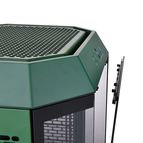 Thermaltake Tower 300 Micro-ATX Case with 2x140mm CT Fans, 420mm Radiator Support & Optional Horizontal Display Kit Green