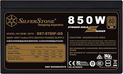 SilverStone 850W 80 PLUS Gold Power Supply