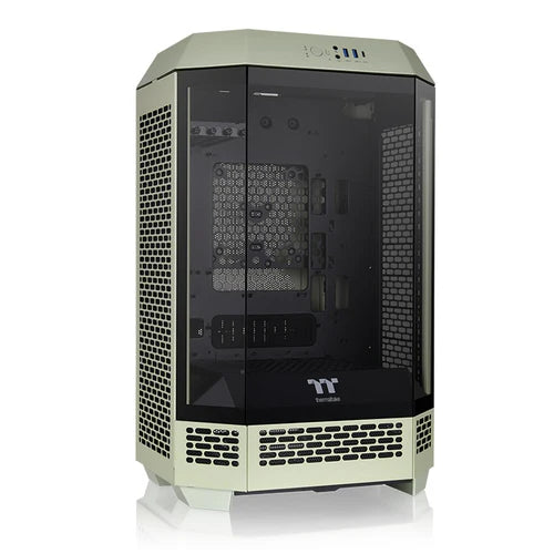 Thermaltake Tower 300 Micro-ATX Case with 2x140mm CT Fans, 420mm Radiator Support & Optional Horizontal Display Kit Gray