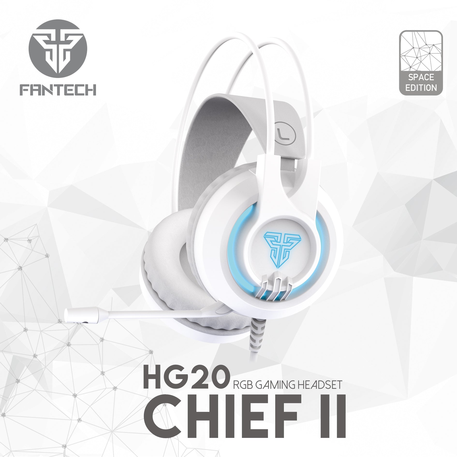 Fantech HG20 Chief II RGB Gaming Headset Space White Edition