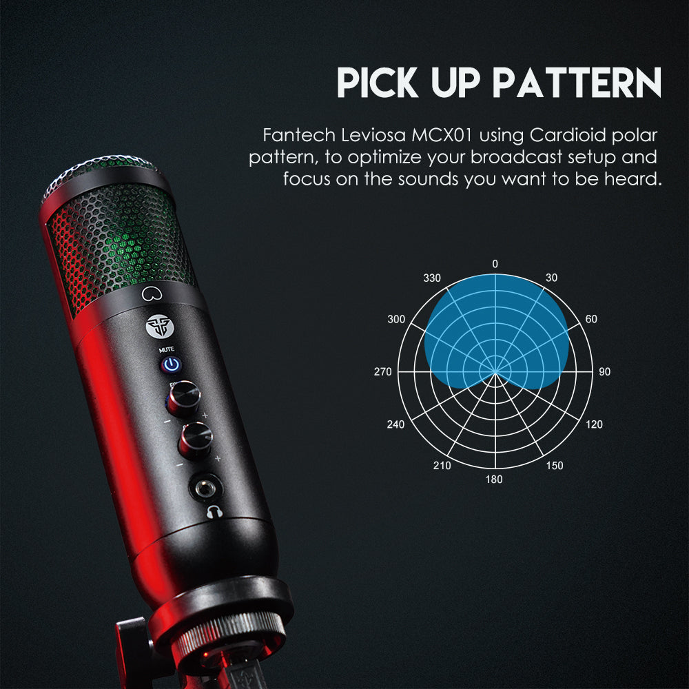 Fantech MCX-01 Leviosa RGB Professional Condenser Microphone