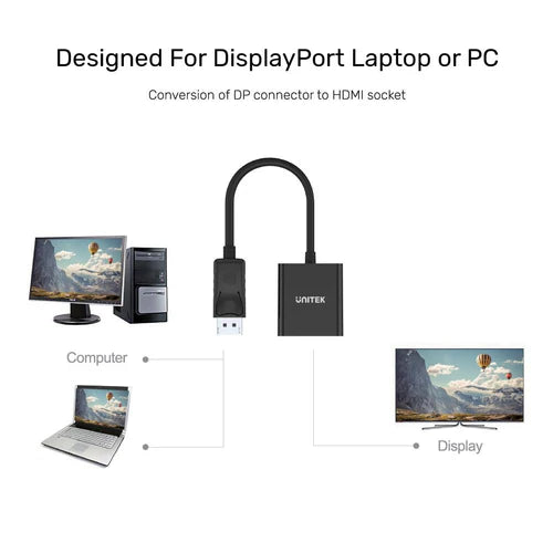 UNITEK DisplayPort to HDMI Adapter