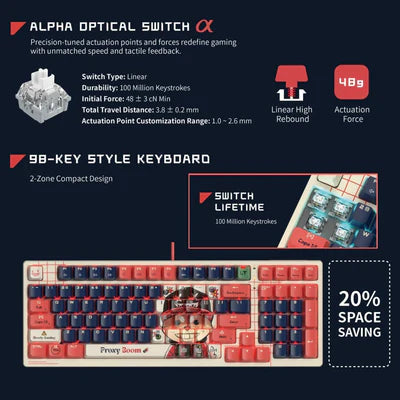 Bloody AT98 Alpha Optical Switch Gaming Keyboard