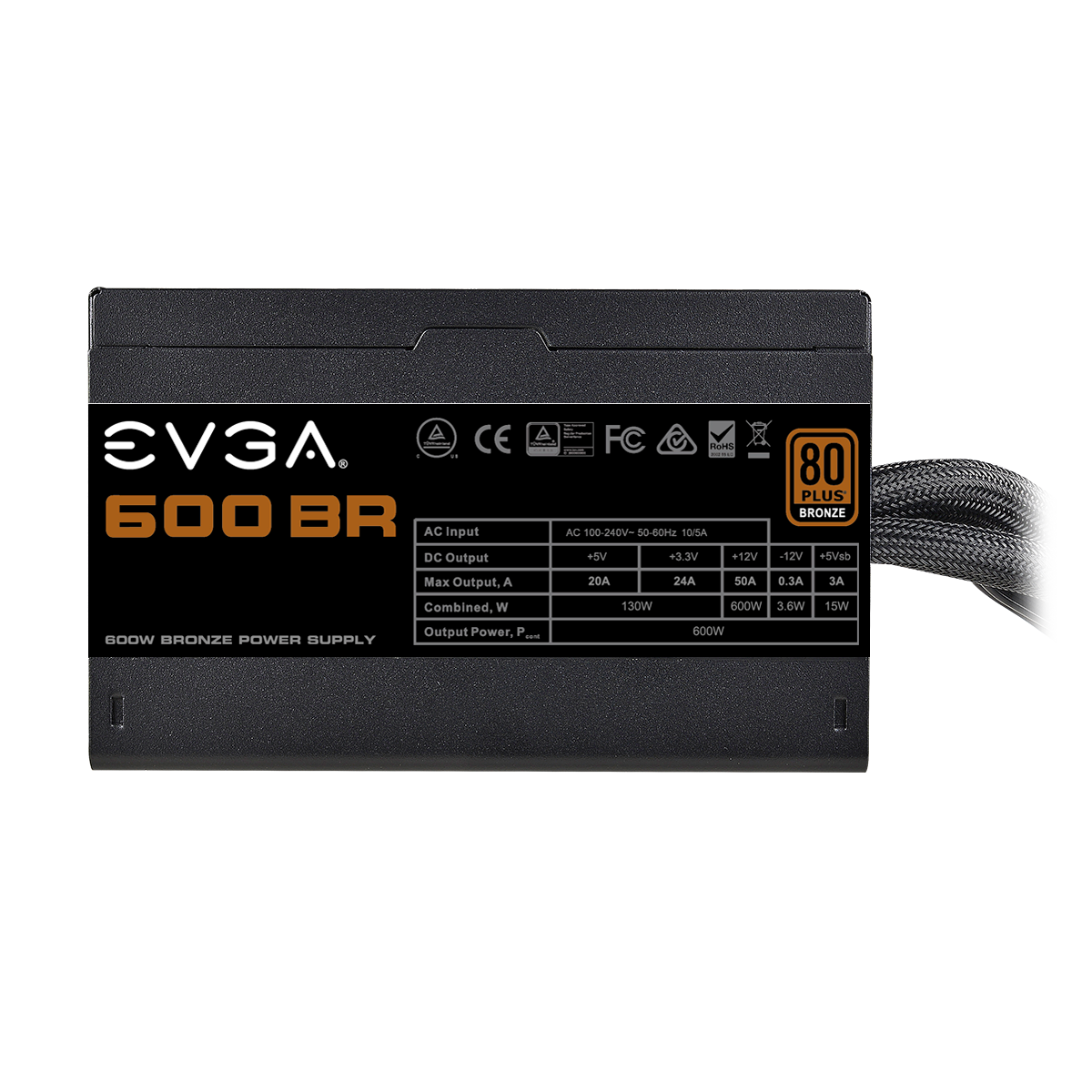 EVGA BR 600W 80 PLUS Bronze PSU