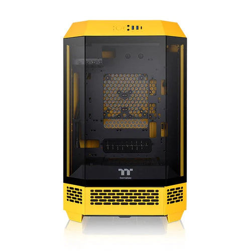 Thermaltake Tower 300 Micro-ATX Case with 2x140mm CT Fans & Optional Horizontal Display Kit Yellow