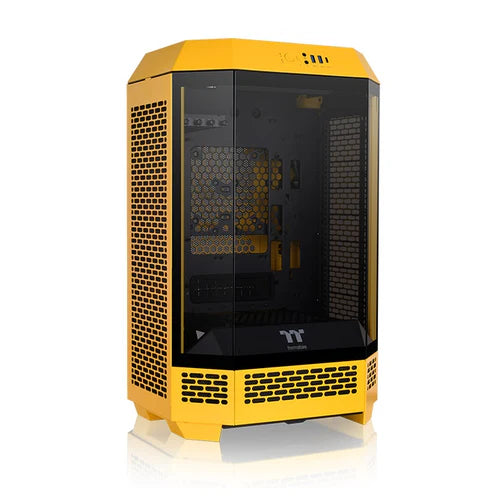 Thermaltake Tower 300 Micro-ATX Case with 2x140mm CT Fans & Optional Horizontal Display Kit Yellow