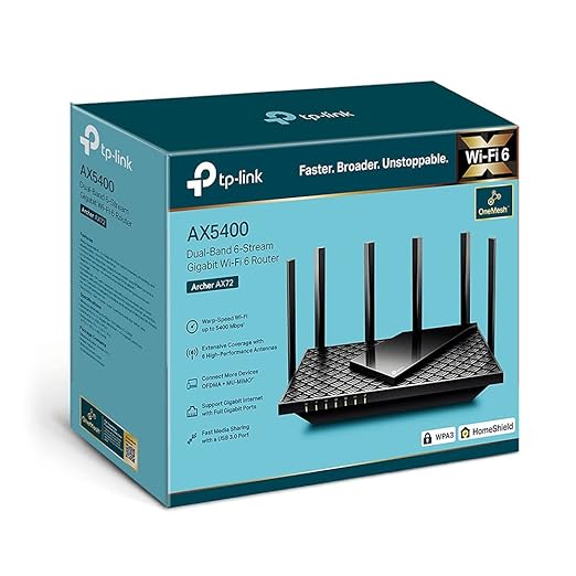 TP-Link Archer AX72 Next-Gen Wi-Fi 6 AX5400 Mbps Gigabit Dual-Band Router