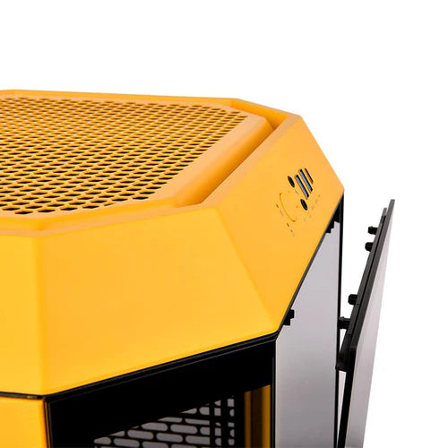 Thermaltake Tower 300 Micro-ATX Case with 2x140mm CT Fans & Optional Horizontal Display Kit Yellow