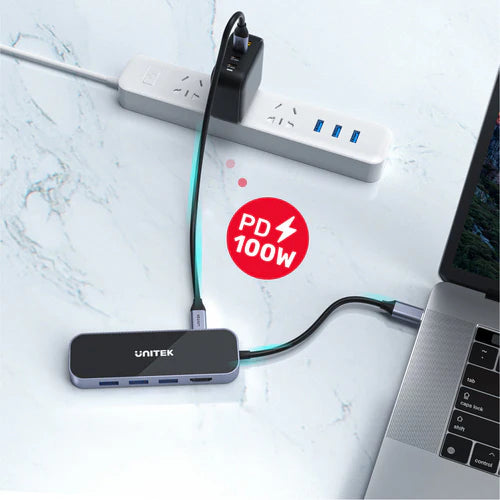 UNITEK uHUB H6 Gloss  6 in 1 USB-C Ethernet Hub