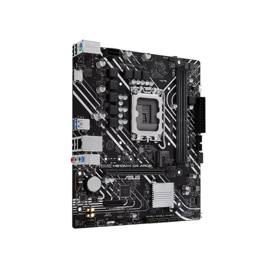 ASUS PRIME H610M-K D4 ARGB Motherboard – Intel 13th & 12th Gen, DDR4, M.2, Micro-ATX, Aura Sync RGB