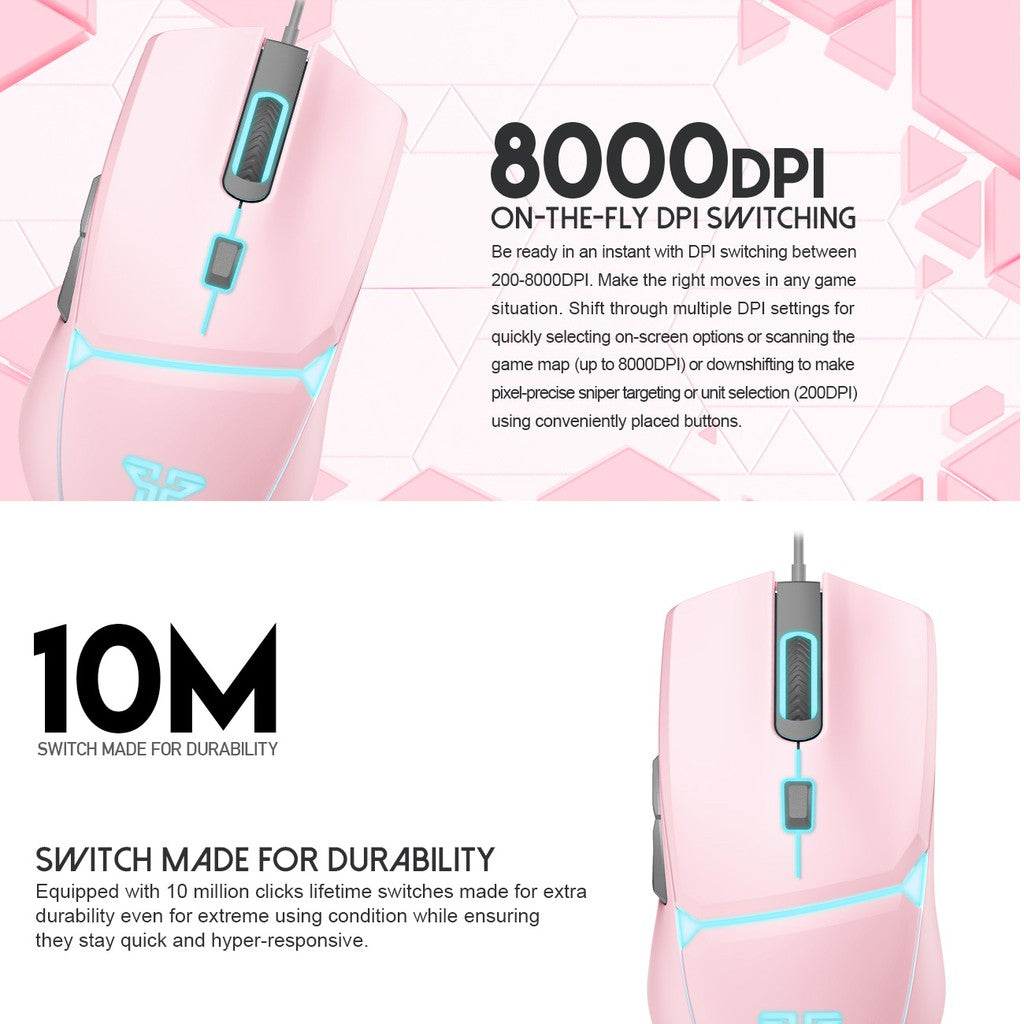 Fantech VX7 USB Gaming Mouse - Pink