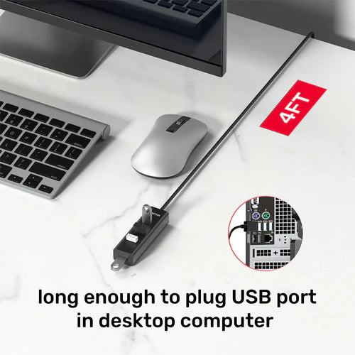 UNITEK 4 in 1 USB-A Hub with 120CM Extension Cable