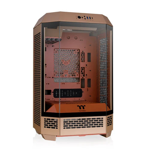 Thermaltake Tower 300 Micro-ATX Case with 2x140mm CT Fans, 420mm Radiator Support & Optional Horizontal Display Kit Brown