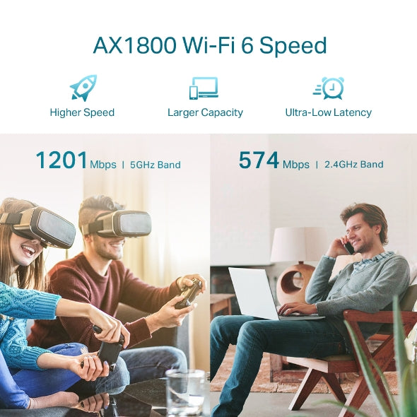 TP-Link RE605X V3 AX1800 Wi-Fi Range Extender with Wi-Fi 6