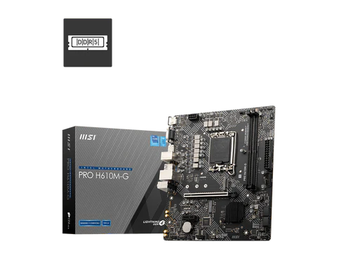 MSI PRO H610M-G DDR5 Motherboard – Intel 13th & 12th Gen, DDR5, PCIe 4.0, Micro-ATX