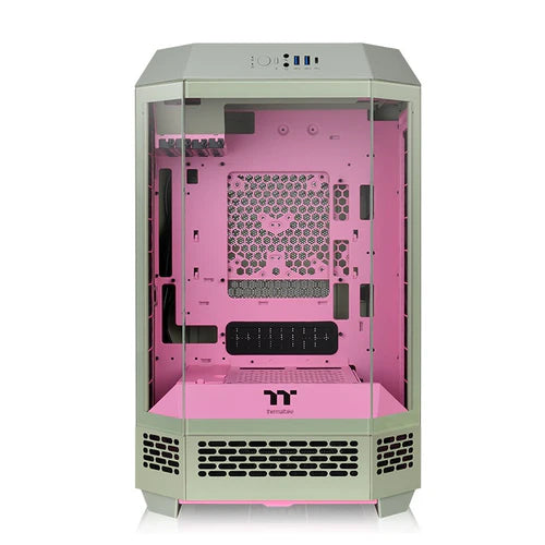 Thermaltake Tower 300 Micro-ATX Case with 2x140mm CT Fans, 420mm Radiator Support & Optional Horizontal Display Kit Pink